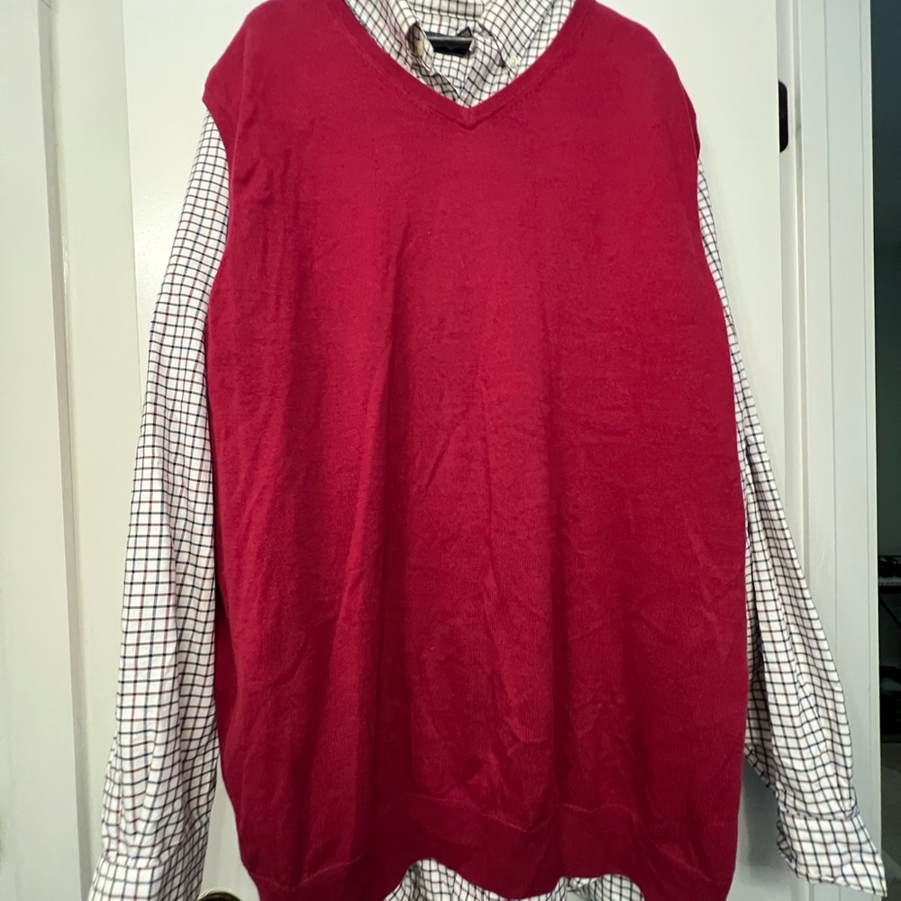 Harbor Bay Big & Tall Vest - 3XLT (maroon) - Picture 6 of 6